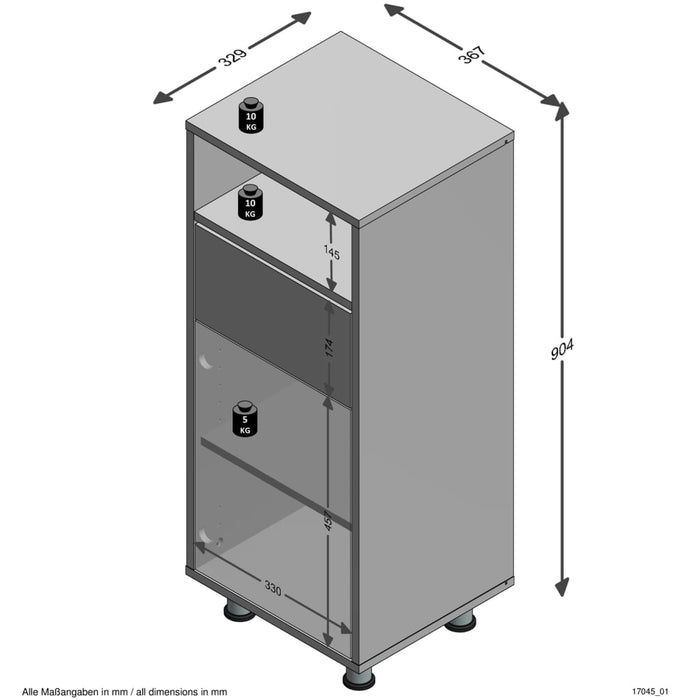 Fmd Badkamerkast 36,7X32,9X90,4 Cm Wit