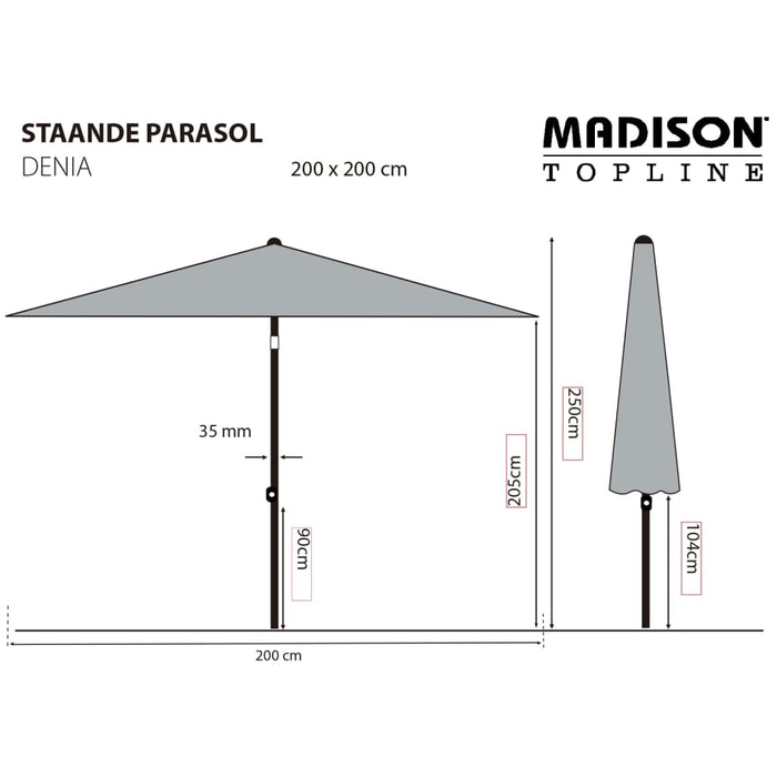 Madison Parasol Denia 200X200 Cm Ecru