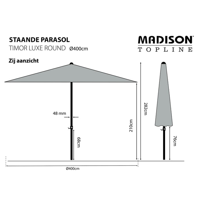 Madison Parasol Timor Luxe 400 Cm Pac8P016