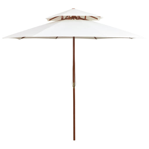 Parasol Dubbeldekker Met Houten Paal 270 Cm