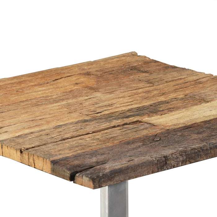 Salontafel 55X55X40 Cm Massief Gerecycled Hout Grijs Sonoma