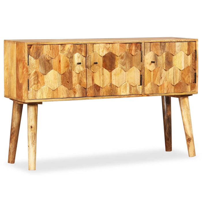 Dressoir 118X35X75 Cm Massief Mangohout Lichtgrijs