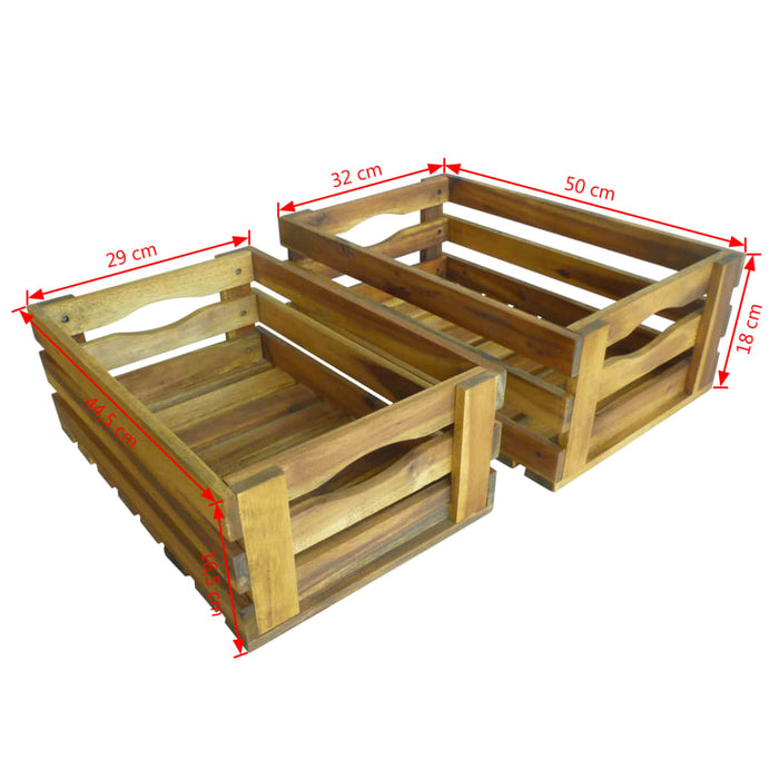 Appelkisten 2 St Massief Acaciahout