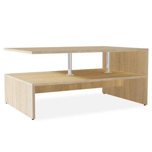 Salontafel 90X59X42 Cm Bewerkt Hout Kleurig En