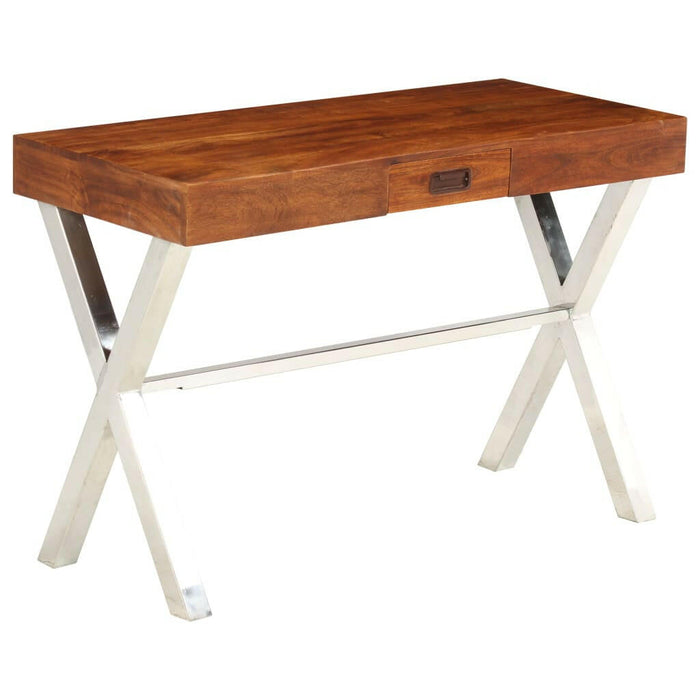 Bureau 110X50X76 Cm Massief Acaciahout En Honingafwerking