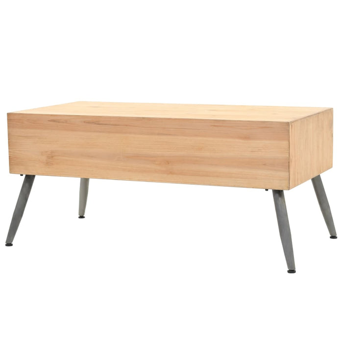 Salontafel 115X55X50 Cm Massief Vurenhout