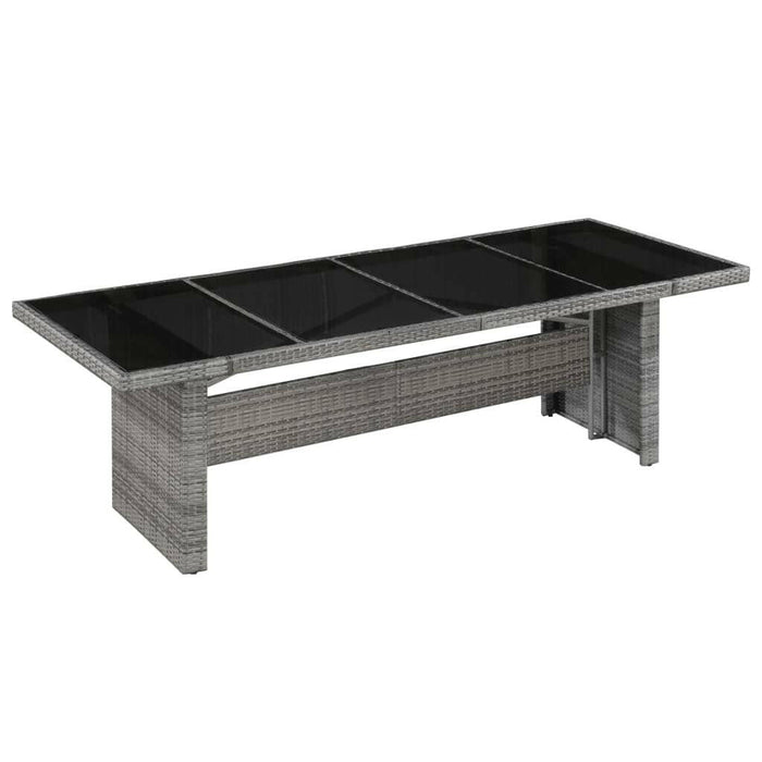 Tuintafel 240X90X74 Cm Poly Rattan En Massief Acaciahout