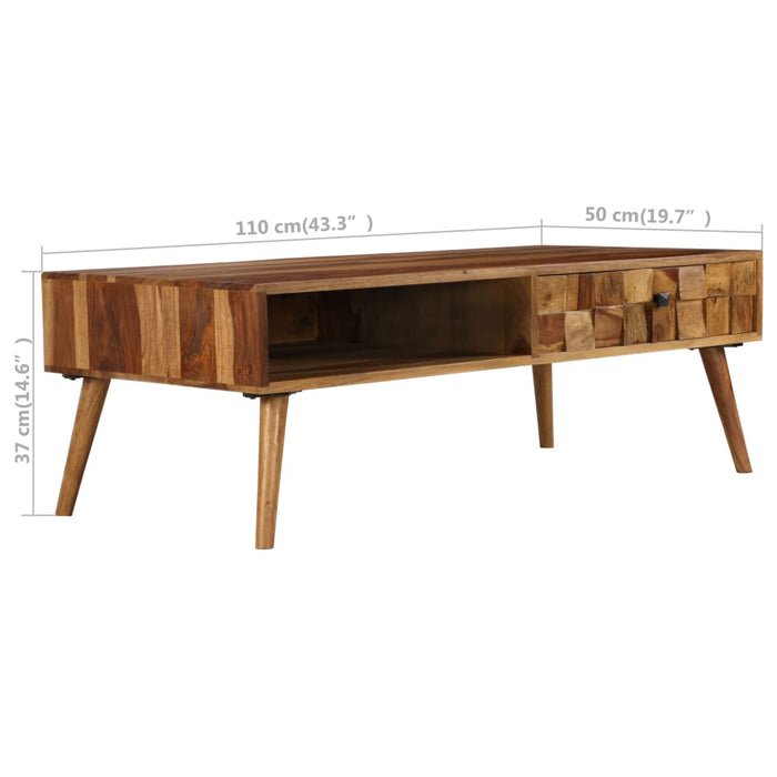 Salontafel 110X50X37 Cm Sheeshamhout Met Honing Afwerking