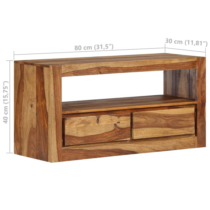 Tv-Meubel 80X30X40 Cm Massief Sheeshamhout