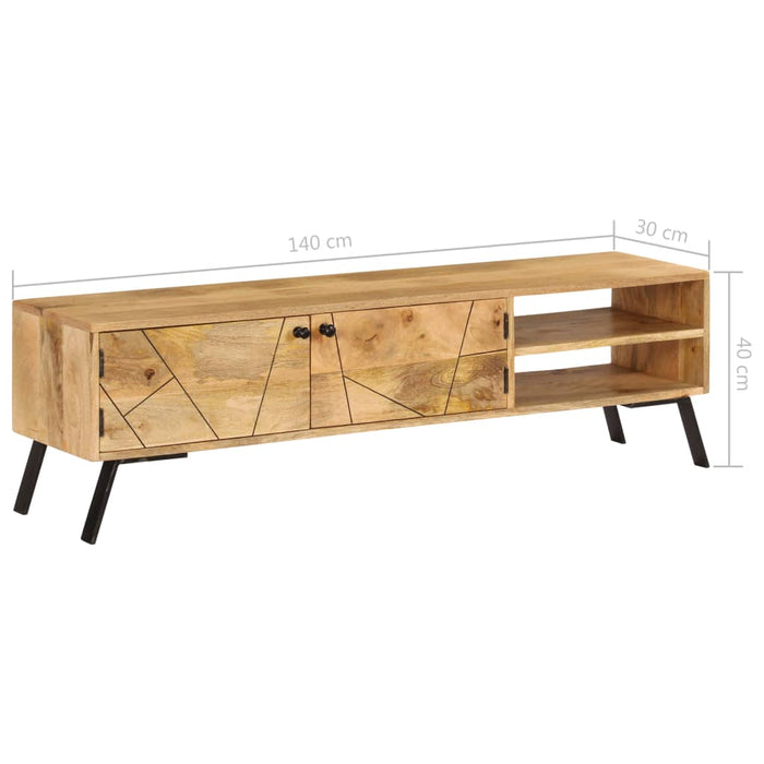 Tv-Meubel 140X30X40 Cm Massief Mangohout