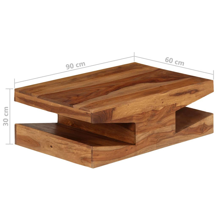 Salontafel 90X60X30 Cm Massief Sheeshamhout