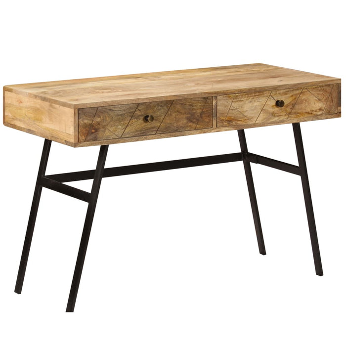 Schrijftafel Met Lades 110X50X76 Cm Massief Mangohout Groen