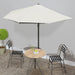 Balkonparasol Half Met Aluminium Paal 300X155 Cm