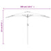 Balkonparasol Half Met Aluminium Paal 300X155 Cm