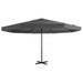 Parasol Met Aluminium Paal Azuurblauw