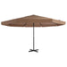 Parasol Met Aluminium Paal Azuurblauw