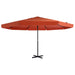 Parasol Met Aluminium Paal Azuurblauw