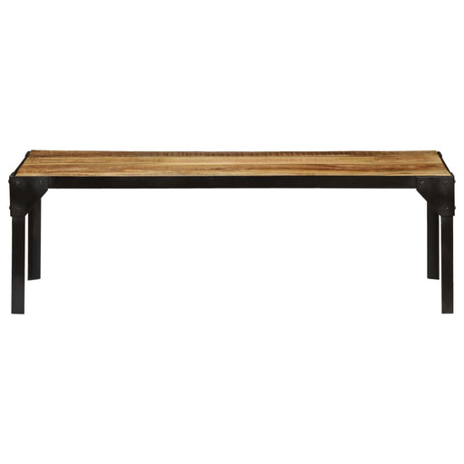 Salontafel 110 Cm Massief Ruw Mangohout En Staal