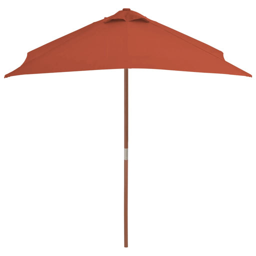 Parasol Met Houten Paal 150X200 Cm Kleurig