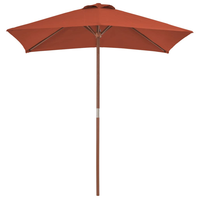 Parasol Met Houten Paal 150X200 Cm Kleurig