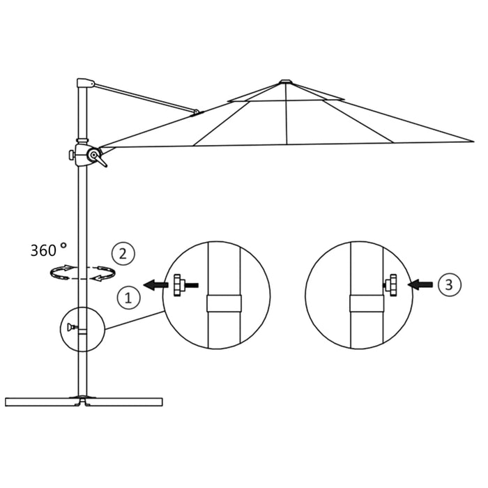 Zweefparasol Met Stalen Paal 300 Cm