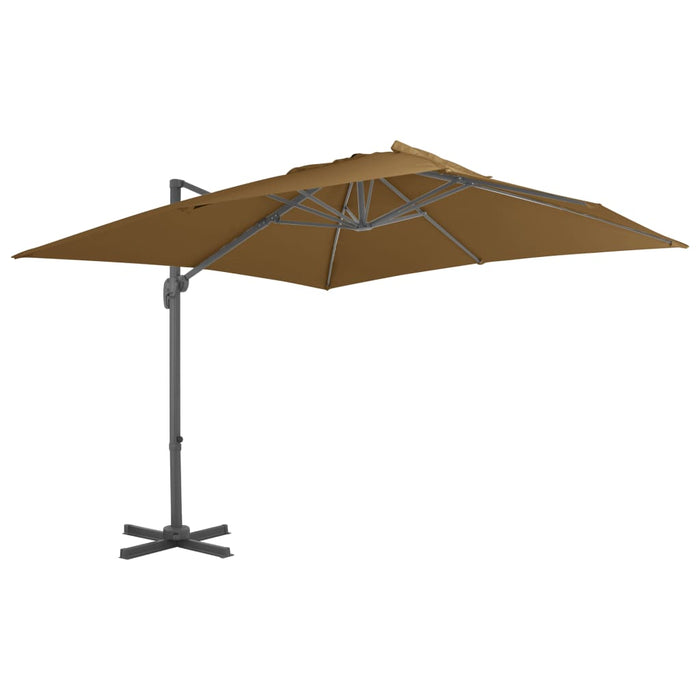 Zweefparasol Met Aluminium Paal 4X3 M Azuurblauw