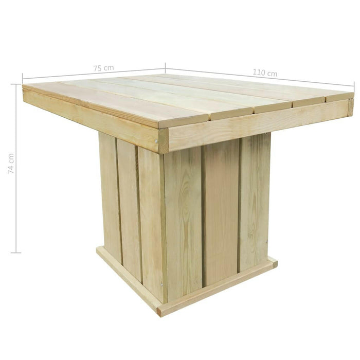 Tuintafel 110X75X74 Cm Geïmpregneerd Grenenhout