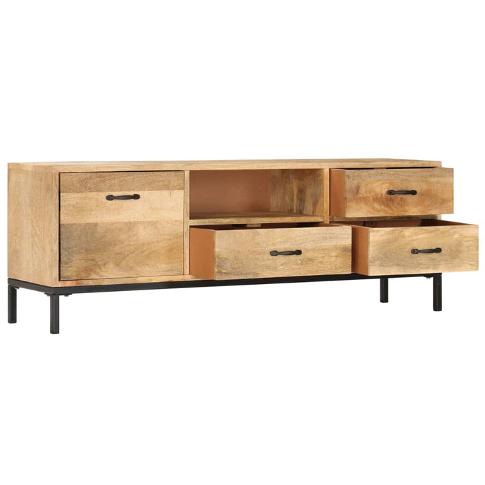 Tv-Meubel 130X30X45 Cm Massief Mangohout