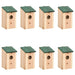 Vogelhuisjes 8 St 12X12X22 Cm Hout