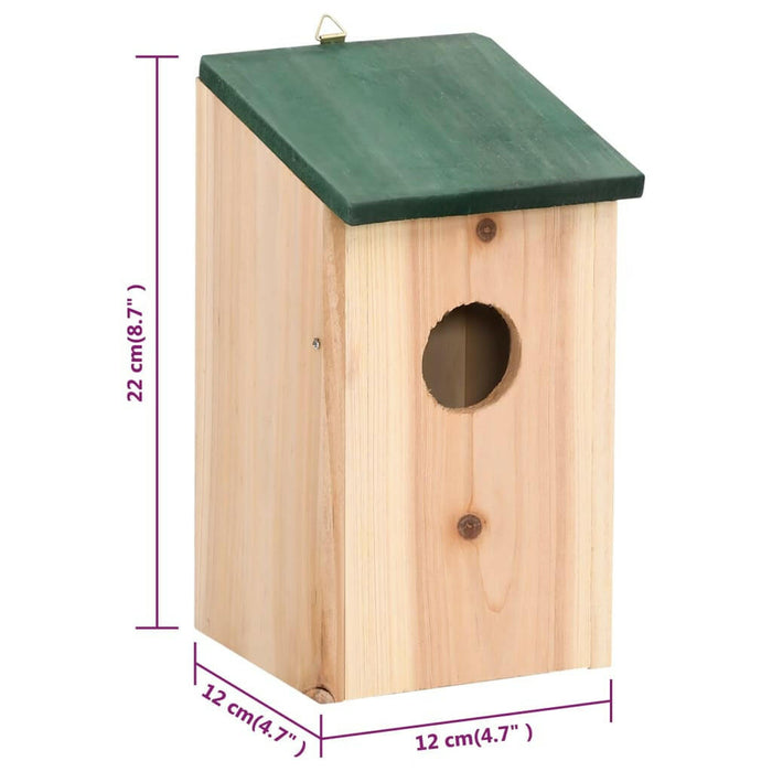 Vogelhuisjes 8 St 12X12X22 Cm Hout