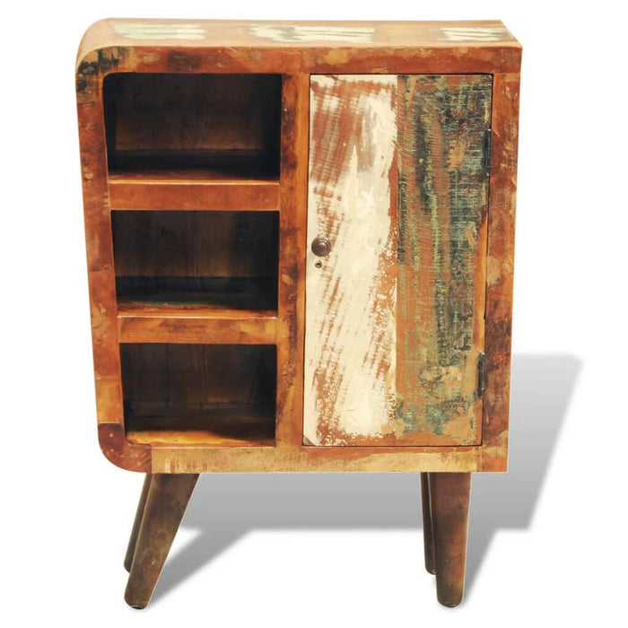 Kast Met 1 Deur Vintage-Stijl Massief Gerecycled Hout