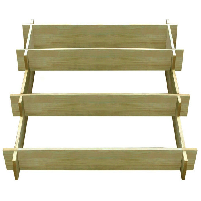 Plantenbak Drielaags 90X90X35 Cm Geïmpregneerd Hout