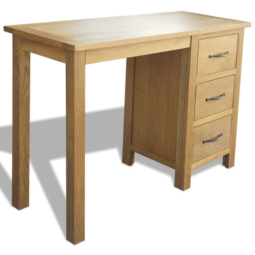 Bureau Met 3 Lades 106X40X75 Cm Massief Eikenhout