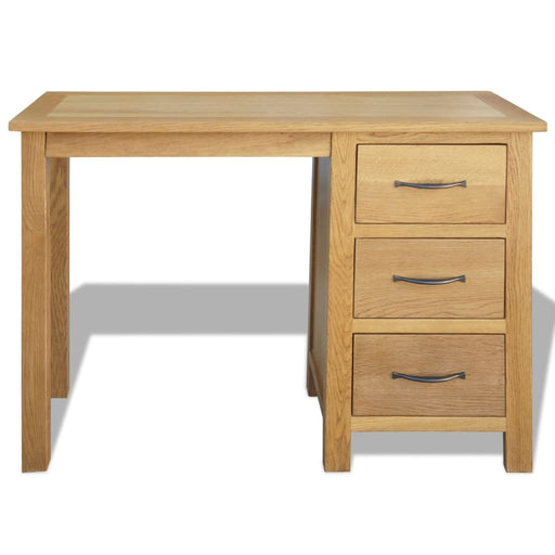 Bureau Met 3 Lades 106X40X75 Cm Massief Eikenhout