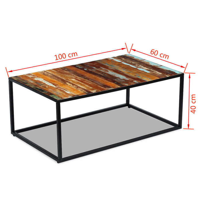 Salontafel 100X60X40 Cm Massief Gerecycled Hout