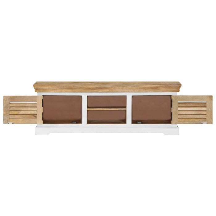 Tv-Meubel 118X30X40 Cm Massief Mangohout