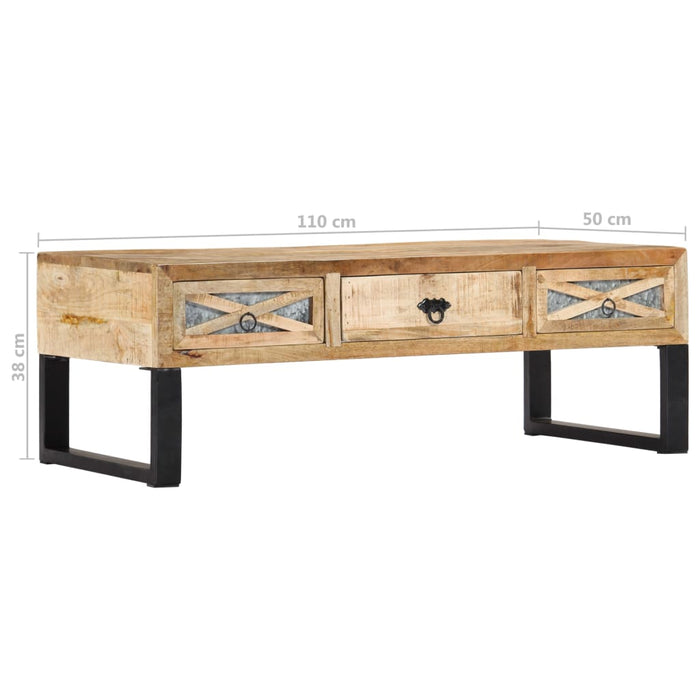 Salontafel 110X50X38 Cm Massief Mangohout