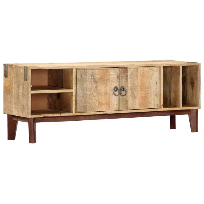 Tv-Meubel 130X30X46 Cm Massief Ruw Mangohout