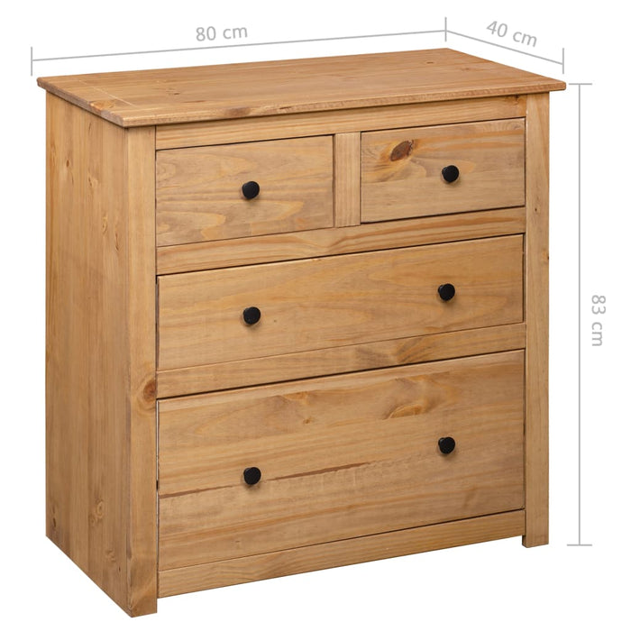 Dressoir Panama Range 80X40X83 Cm Grenenhout