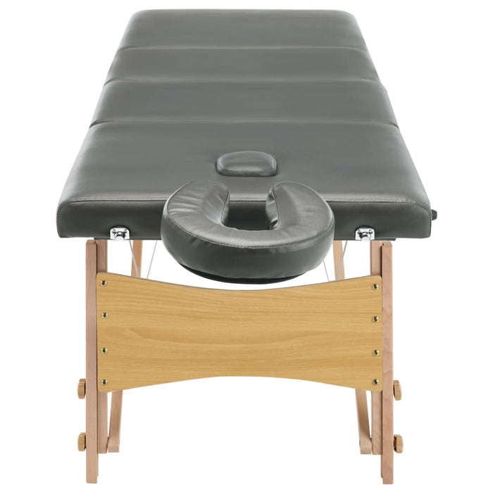 Massagetafel Met 4 Zones 186X68 Cm Houten Frame