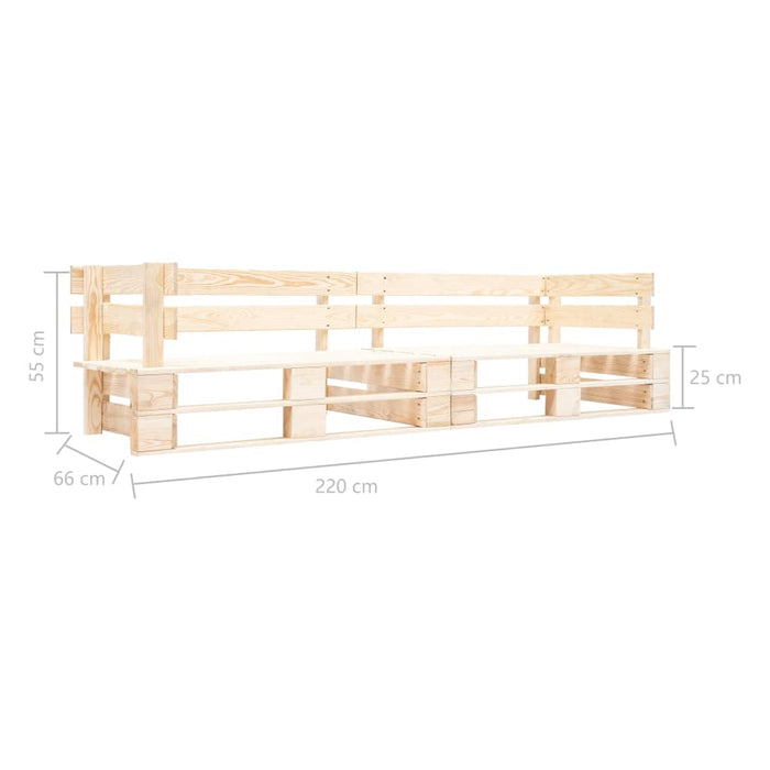 Tuinbank 2-Zits Pallet Hout Naturel