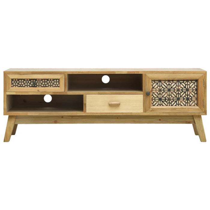 Tv-Meubel 120X30X42 Cm Bewerkt Hout Bruin