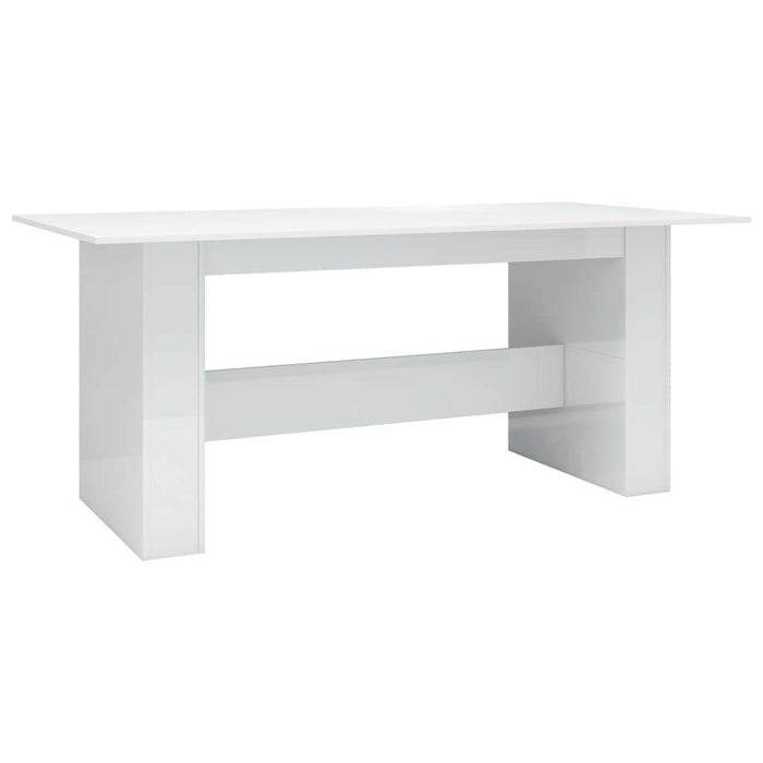 Eettafel 180X90X76 Cm Spaanplaat Hoogglans Wit