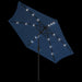 Parasol Met Led-Verlichting En Stalen Paal 300 Cm Blauw