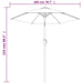 Parasol 200X224 Cm Aluminium