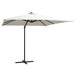 Zweefparasol Met Led-Verlichting En Paal Azuurblauw