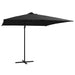 Zweefparasol Met Led-Verlichting En Paal Azuurblauw