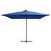 Zweefparasol Met Led-Verlichting En Paal Azuurblauw