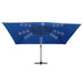 Zweefparasol Met Led-Verlichting En Paal Azuurblauw