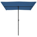 Parasol Met Aluminium Paal 2X1,5 M Azuurblauw